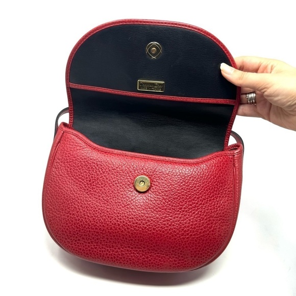Christian Dior Vintage Bobby Saddle Red Leather Crossbody Shoulder Bag - Picture 12 of 13